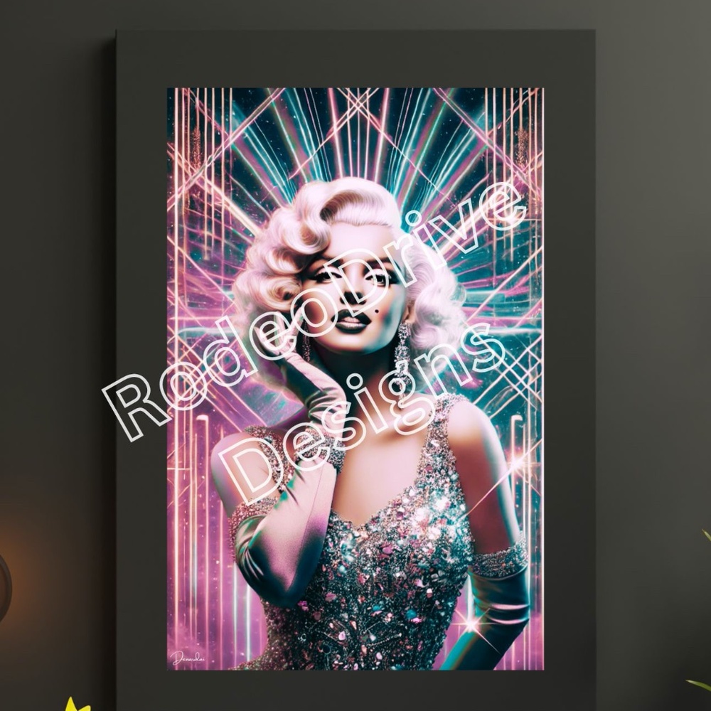 Marilyn Monroe Luxe 11x17 Art Print Limited Edition from Rodeo Drive Des…